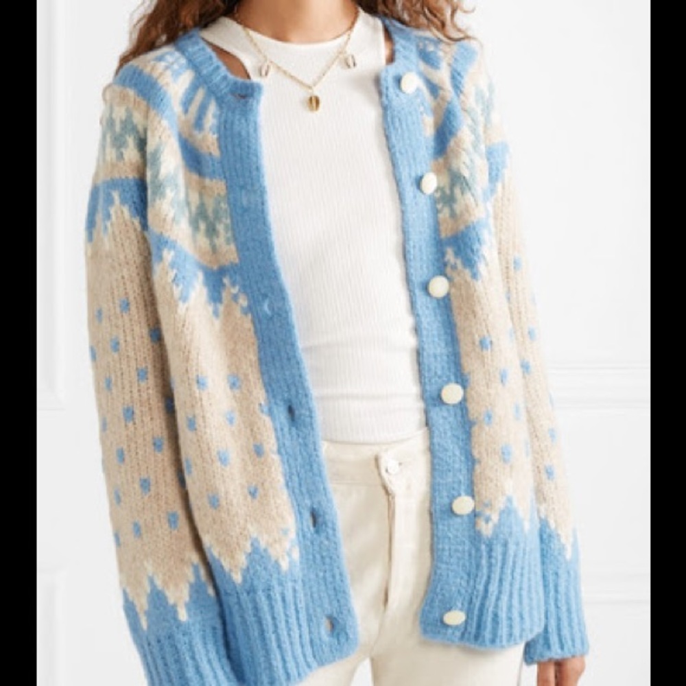 LoveShackFancy Boyfriend Fair Isle cardigan, S